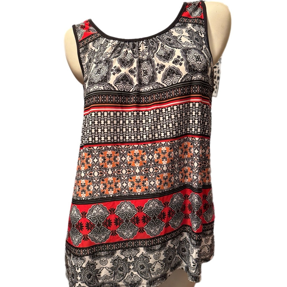 Modern Attraction Patterned Sleeveless Top
